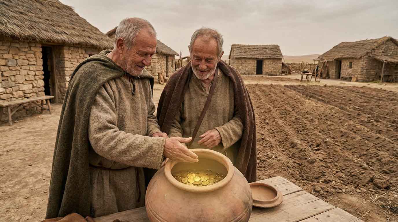 একটি স্বর্ণের কলস ও দুই ইমানদারের সততা: হারানো যুগের এক বিস্ময়কর গল্প