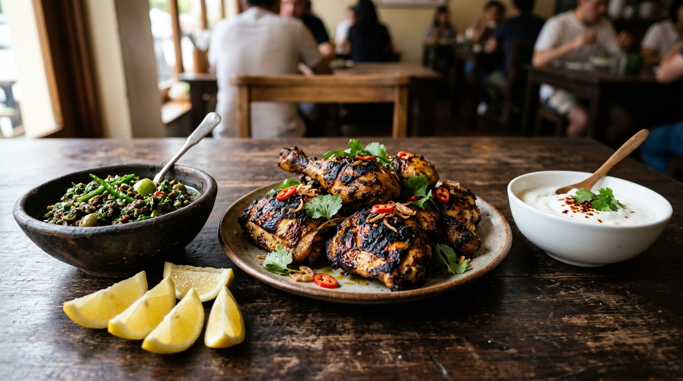 Turkish-Spiced Griddled Chicken With Green Relish