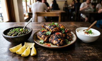 Turkish-Spiced Griddled Chicken With Green Relish