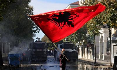 Thousands of Students Clash With Police in Tirana Demanding Rama Resign