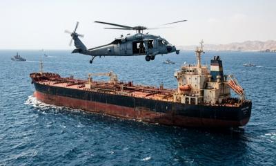 US Marines Board Commercial Tanker in Gulf of Oman