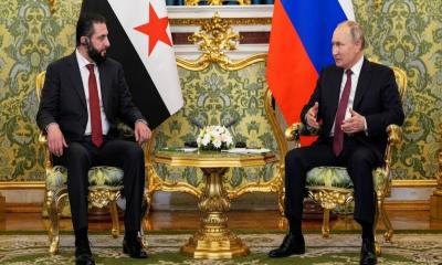 Putin and Syria‍‍`s al-Sharaa discuss military bases in call