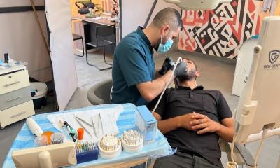 Gaza dental care forced into tents amid destruction