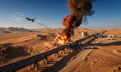 Saudi pipeline drone attack shuts major oil supply