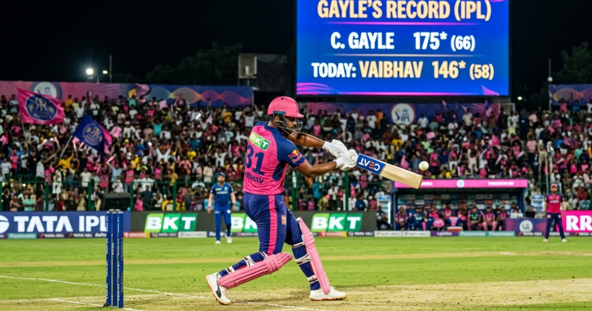 গেইলের রেকর্ডের সামনে বৈভব, রাজস্থান তারকায় মুগ্ধ ল্যাঙ্গার