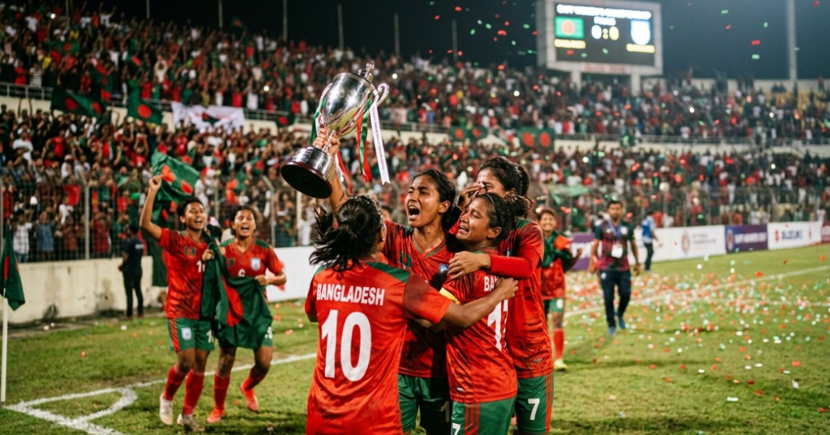 Bangladesh and India Tied 1-1 in SAFF Women‍‍`s Final
