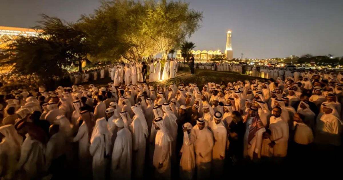 Funeral Prayers Held for Qatar‍‍`s Sheikh Hamad in Doha