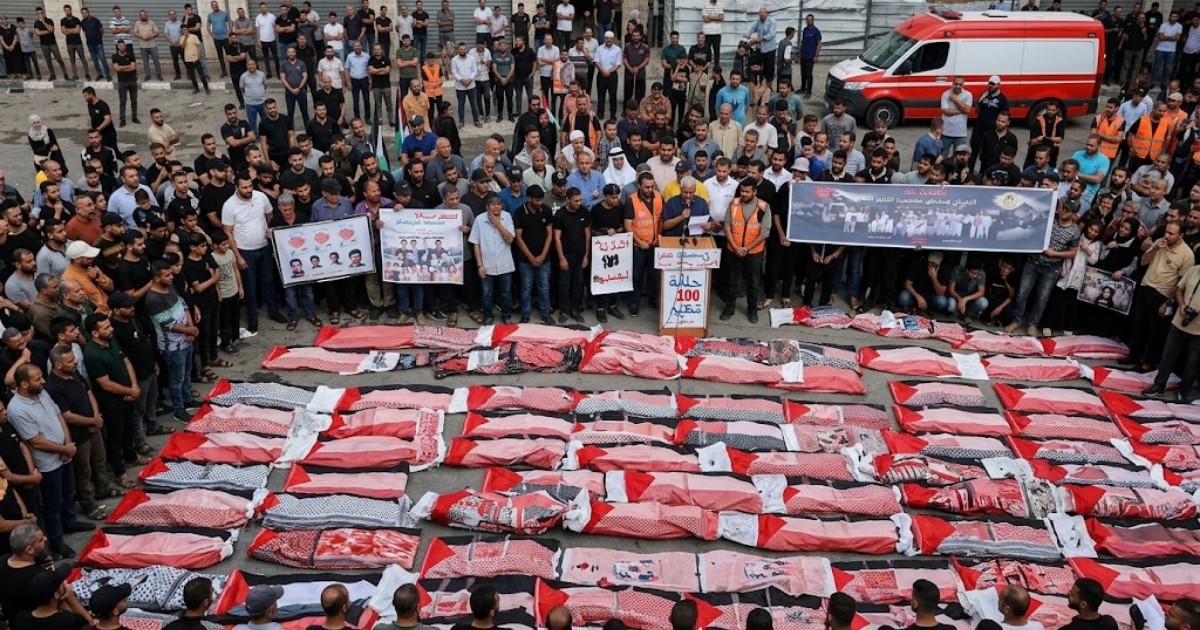 Gaza rubble yields remains of 100 people for burial