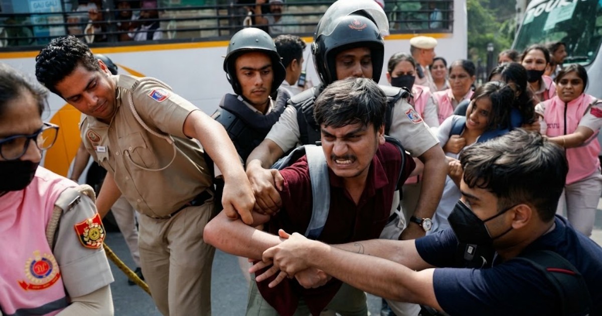 Delhi Protest: Hundreds Detained Over Electoral Reforms