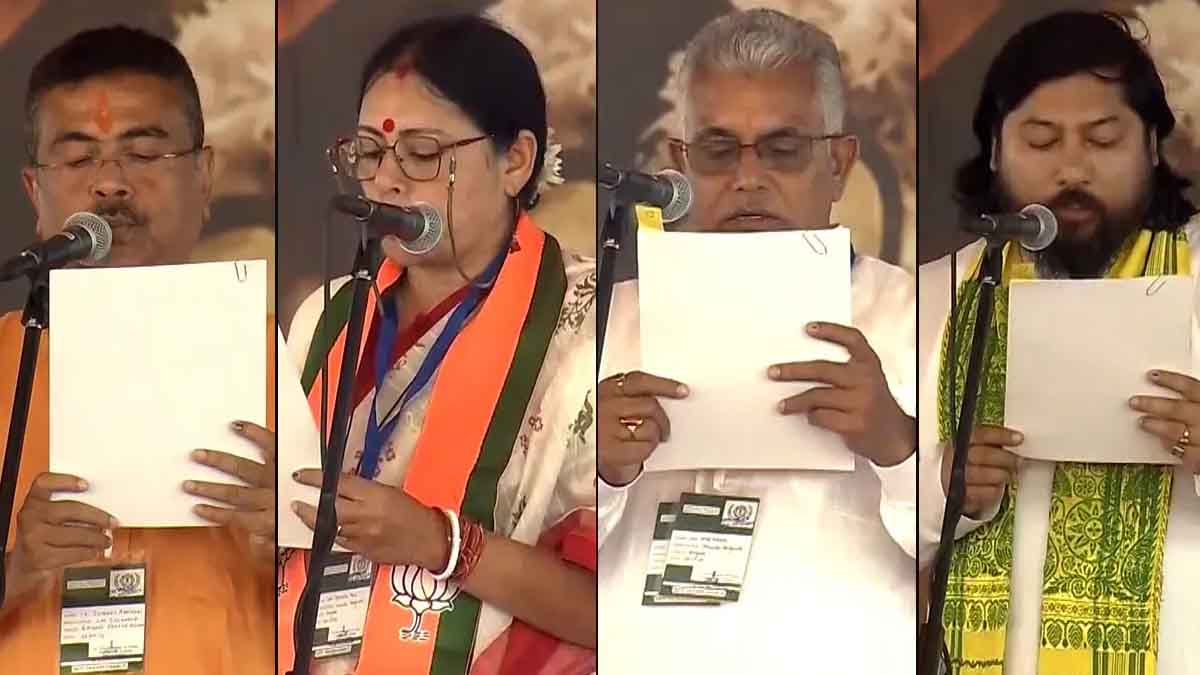 শুভেন্দুর মন্ত্রিসভায় ৫ মন্ত্রীর শপথ